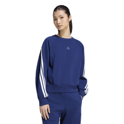 Women Sweatshirts - adidas Kit 3-Stripes Sweatshirt - Dark Blue-Off White