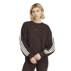 Donna Sweatshirts - adidas Kit 3-Stripes Sweatshirt - Aurora Coffee-Off White