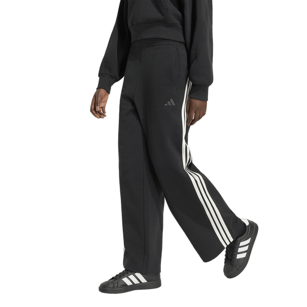 Kit 3-stripes Wide Joggers Damen Hosen - Schwarz - Größe 40 - Baumwoll-Jersey Black 40