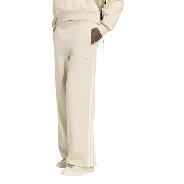 Kit 3-stripes Wide Joggers Damen Hosen - Weiß - Größe 42 - Baumwoll-Jersey White 42