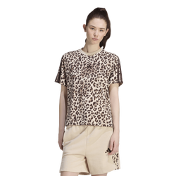 Damen T-Shirts - adidas Seasonal Essentials Animal Print T-shirt - Multicolor-Crystal Linen