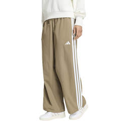 Damen Hosen - adidas Iconic Woven Wide Leg Track Pants - Khaki Six-Khaki Six