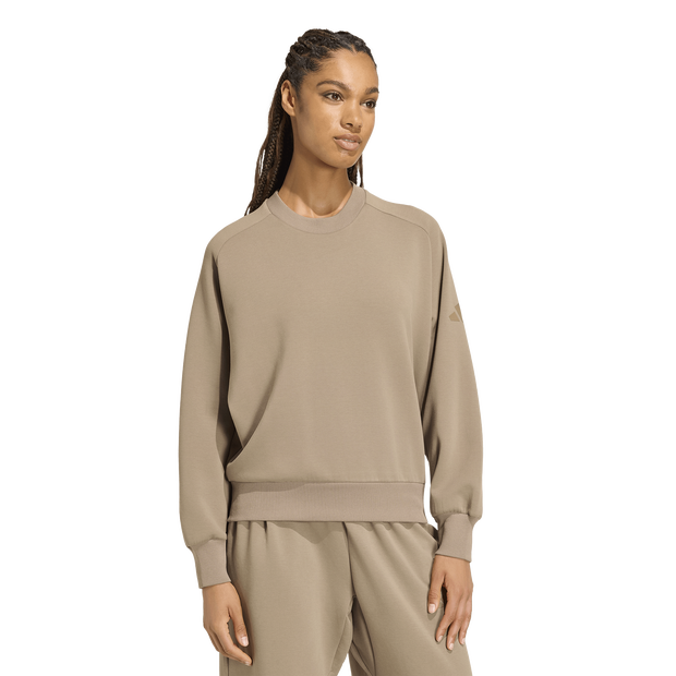 Soft Lux Loose Sweatshirt Damen Sweatshirts - Beige - Größe 42 - Poly Mesh Beige 42