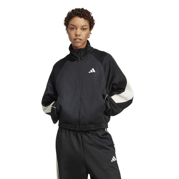 Stadium Tracktop Damen Trainingsoberteile - Schwarz - Größe 34 - Poly Mesh Black 34