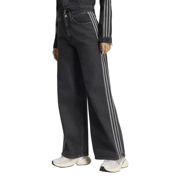 High Rise Wide Leg Denim Pants Damen Hosen - Schwarz - Größe 70B / FR 85B - Baumwoll-Jersey Black 70B / FR 85B