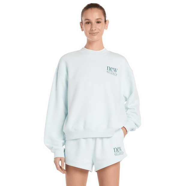 Fleece Damen Sweatshirts - Blau - Größe S - Baumwoll-Jersey Blue S