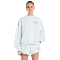 Dames Sweatshirts - New Balance Reimagined Fleece Crew - Glint Blue-Glint Blue