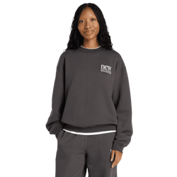 Dames Sweatshirts - New Balance Reimagined Fleece Crew - Faded Black-Faded Black
