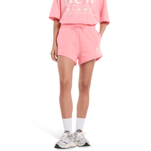 Fleece Damen Kurze Hosen - Rosa - Größe XL - Baumwoll-Jersey Pink XL