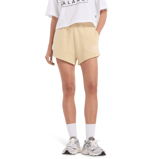 Fleece Damen Kurze Hosen - Braun - Größe XS - Baumwoll-Jersey Brown XS