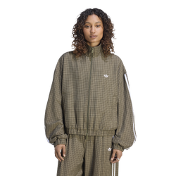 Femme Vestes Zippees - adidas Checks - Olive Strata-Wonder Beige-Aurora Coffee