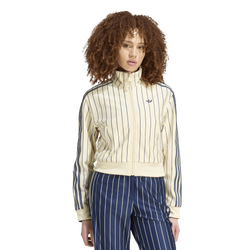 Mujer Track Tops - adidas Reversible Firebird Track Top - Warm Vanilla-Night Indigo