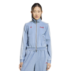 Femme Vestes Zippees - adidas X Coca-cola Firebird Reg Denim Track Top - Light Denim-Light Denim