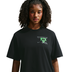 Women T-Shirts - Nike Swift Dri-fit Running T-shirt - Black-Illusion Green