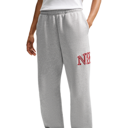 Dames Broeken - Nike Studio Fleece Oversized Cuffed Trousers - Wolf Grey-Heather