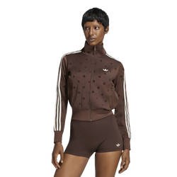 Women Track Tops - adidas Firebird Polka Dot Track Top - Auburn-Auburn