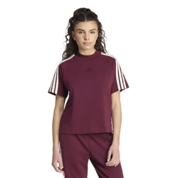 Donna T-Shirts - adidas Kit 3-Stripes T-shirt - Maroon-Off White