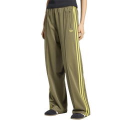 Women Pants - adidas Firebird Loose Track Tracksuit Bottoms - Olive Strata-Preloved Lime