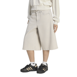 Dames Korte Broeken - adidas Mid Rise Denim Jorts - Clear Grey Denim-Clear Grey Denim