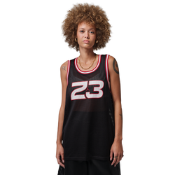 Dames Vests - Jordan Brooklyn Jersey - Black-Gym Red