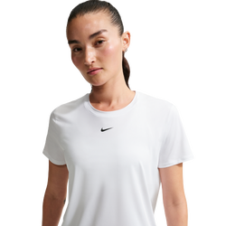 Women T-Shirts - Nike One Classic Dri-fit Short-sleeve Top - White-Black