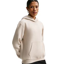 Women Hoodies - Nike Studio Fleece Medium Weight Pullover Hoodie - Cream Ii-Sail