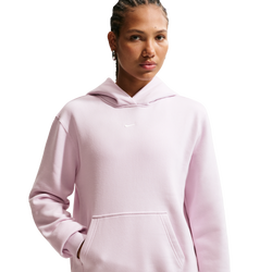 Dames Hoodies - Nike Studio Fleece Medium Weight Pullover Hoodie - Bleached Lilac-Sail