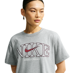 Women T-Shirts - Nike Sportswear Classic Oversized T-shirt - Dark Grey Heather-Dark Grey Heather