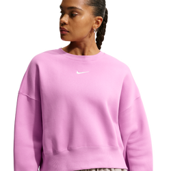 Women Track Tops - Nike Sportswear Phoenix Oversized Sweatshirt - Light Magenta-Sail