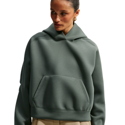 Dames Hoodies - Nike Pre-game Fleece Oversized Hoodie - Camo Green-Camo Green