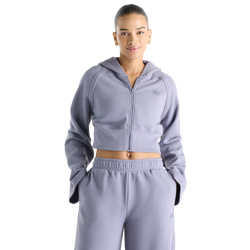 Women Hoodies - New Balance Brushed Coastal Fleece Full Zip - Offline Grey-Offline Grey