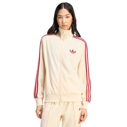 Dames Tracksuits - adidas Firebird Track Top Loose - Warm Vanilla-Team Victory Red