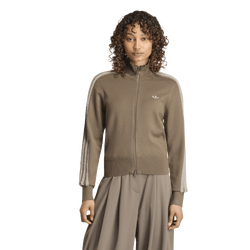 Mujer Tracksuits - adidas Knitted Firebird Track Top - Branch-Silver Pebble
