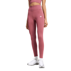 Dames Leggings - adidas Essentials Seamless Leggings - Burgundy-Burgundy