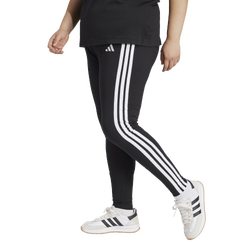 Dames Leggings - adidas Essentials 3-Stripes Leggings Plus Size - Black-White