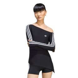 Mujer T-Shirts - adidas One Shoulder Asymmetric Long-sleeve Top - Black-Black