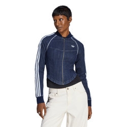 Women Tracksuits - adidas Superstar Denim Corset Track Top - Indigo Denim-Indigo Denim