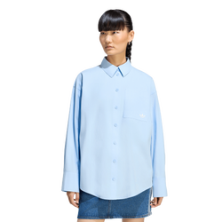 Women T-Shirts - adidas Striped Shirt - Clear Sky-Clear Sky
