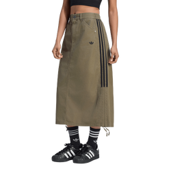 Dames Rokken - adidas Parachute Skirt - Olive Strata-Olive Strata