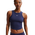 Nike One Fitted Dri-fit Cropped Tank Top - Women T-Shirts Midnight Navy-White