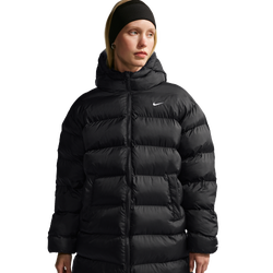 Women Jackets - Nike Sportswear Loose Therma-fit Hooded Parka - Black-Sail