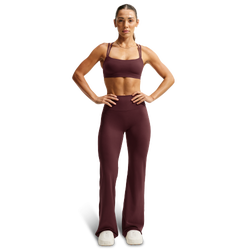 Dames Leggings - Nike Zenvy High-waisted Flared Leggings - Mystic Dates-White