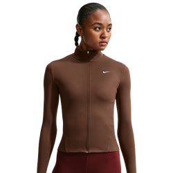 Women Jackets - Nike One Fitted Dri-fit Full-zip Jacket - Cacao Wow-White