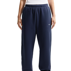 Dames Broeken - Nike Studio Fleece High-rise Cuffed Trousers - Midnight Navy-Sail