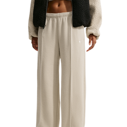 Dames Broeken - Nike Studio Fleece Plush Mid-rise Trousers - Cream Ii-Sail