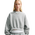 Nike Studio Fleece Oversized Cropped Crew - Women Sweatshirts Dark Grey Heather-Sail