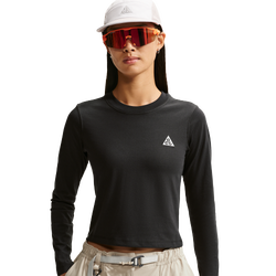 Women Track Tops - Nike Acg Dri-fit Long-sleeve Top - Black-Summit White