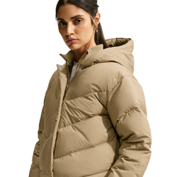 Women Jackets - Nike Sportswear Storm-fit Hooded Down Jacket - Parachute Beige-Dark Hazel