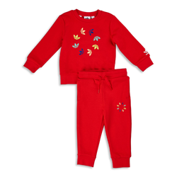 Baby Tracksuits - adidas Adicolor Bold Crew Suit - Vivid Red-Vivid Red
