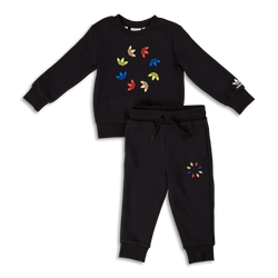 Baby Tracksuits - adidas Adicolor Bold Crew Suit - Black-Black